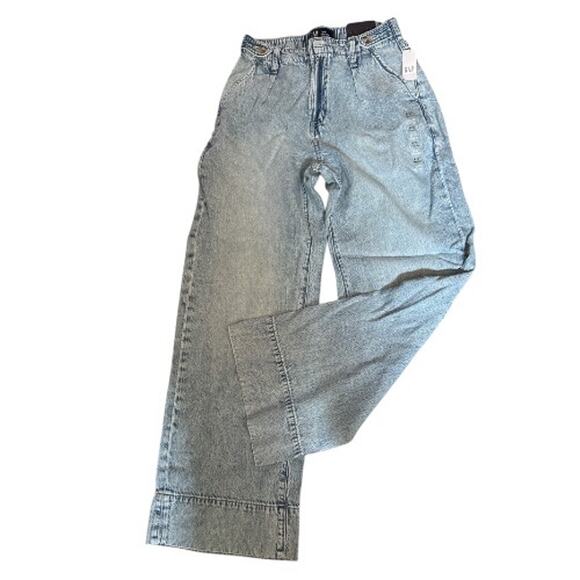 New Gap Factory High Rise Wide Leg SuperLight Denim Jeans 4/27 - Picture 1 of 10